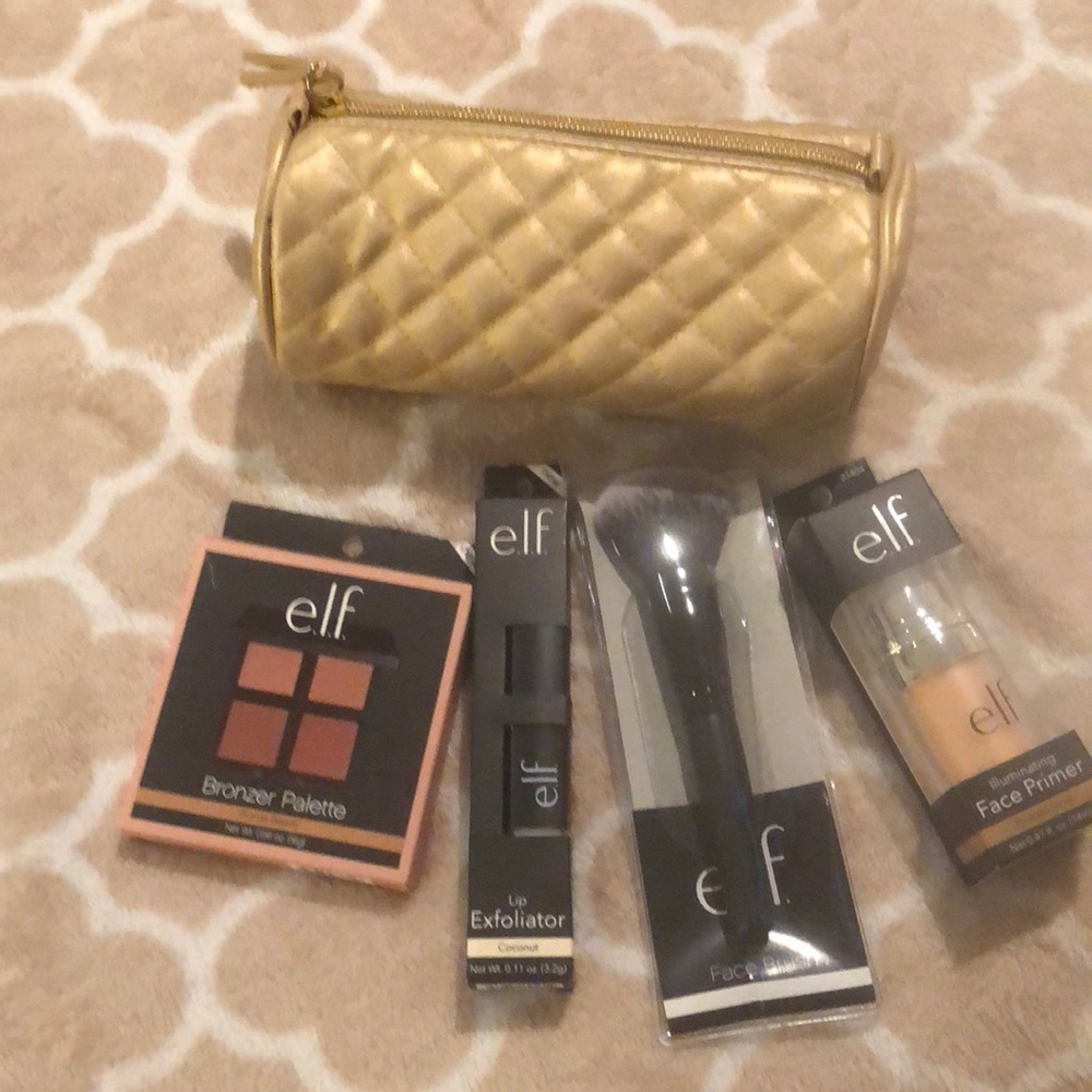 Stila makeup bag with 4 Elf full sized products